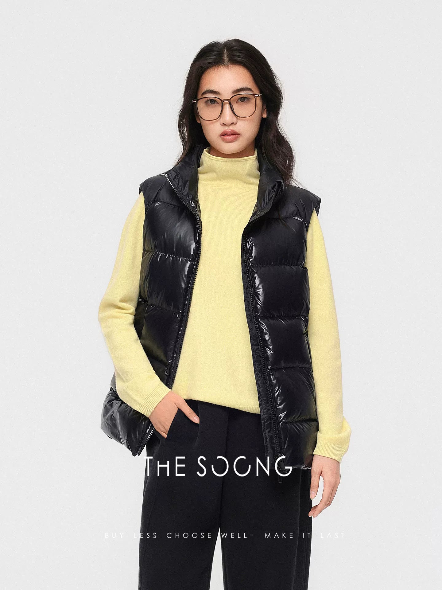 THESOONG/Skin-Like Softness High-Density Cashmere Wool Skin-Friendly Nude Feeling Half Turtleneck Sweater 8079