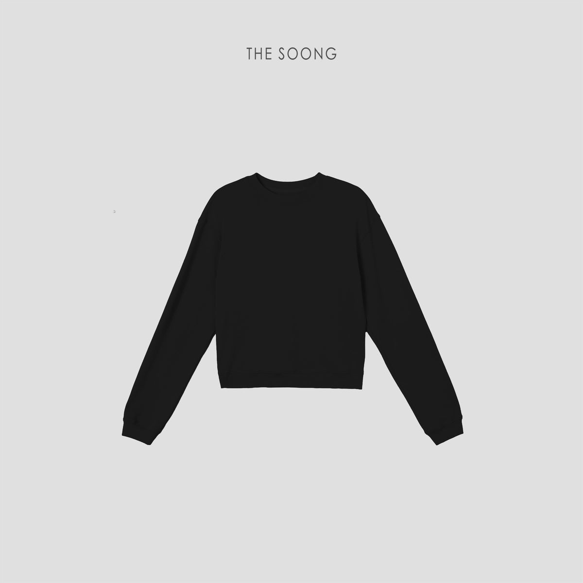 THESOONG/Pop Sweatshirt: 100% Cotton Ribbed Crewneck Loose Drop Shoulder Casual Sweatshirt 9179