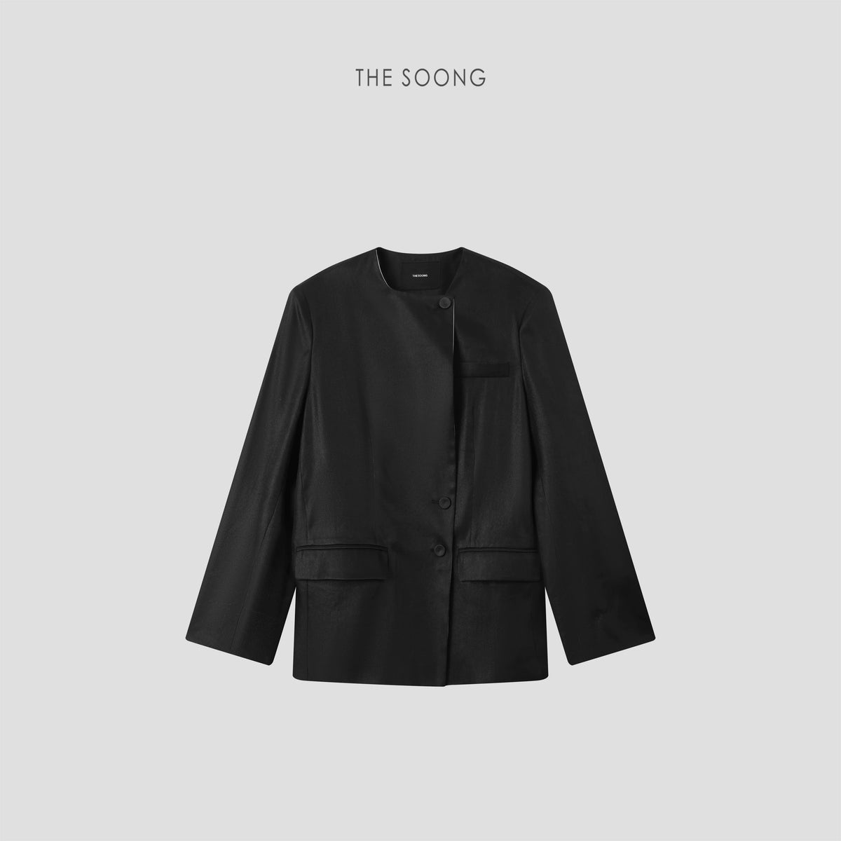 THESOONG Spring New Mulberry Silk Top Women's Design Jacket Women's Double-Breasted Blazer HWWT8659