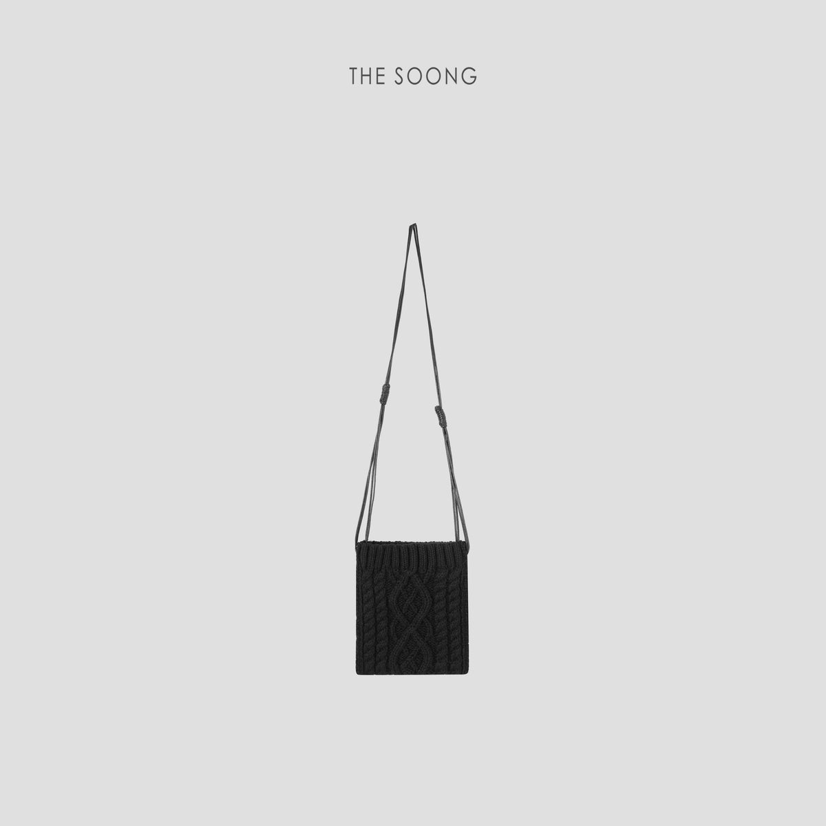 THESOONG/handmade series, adjustable multi-needle wool knit warm versatile shoulder bag 6051