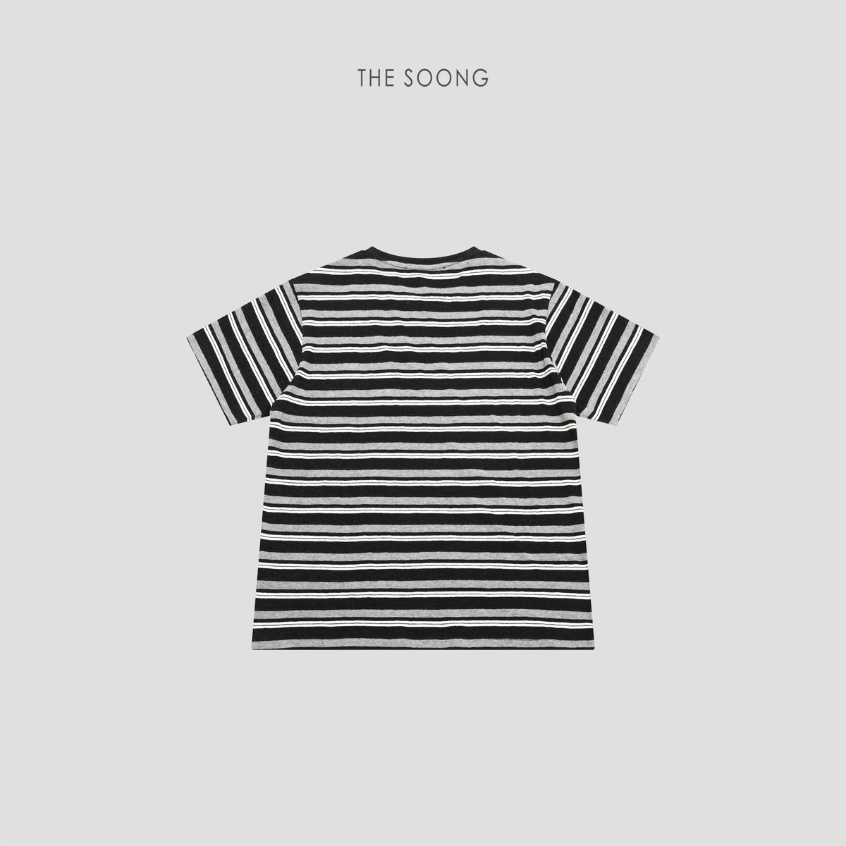 THESOONG/Little Pony T Classic Color-Blocked Stripe Textured Little Pony Crew Neck T-Shirt Top for Women HBTX8360