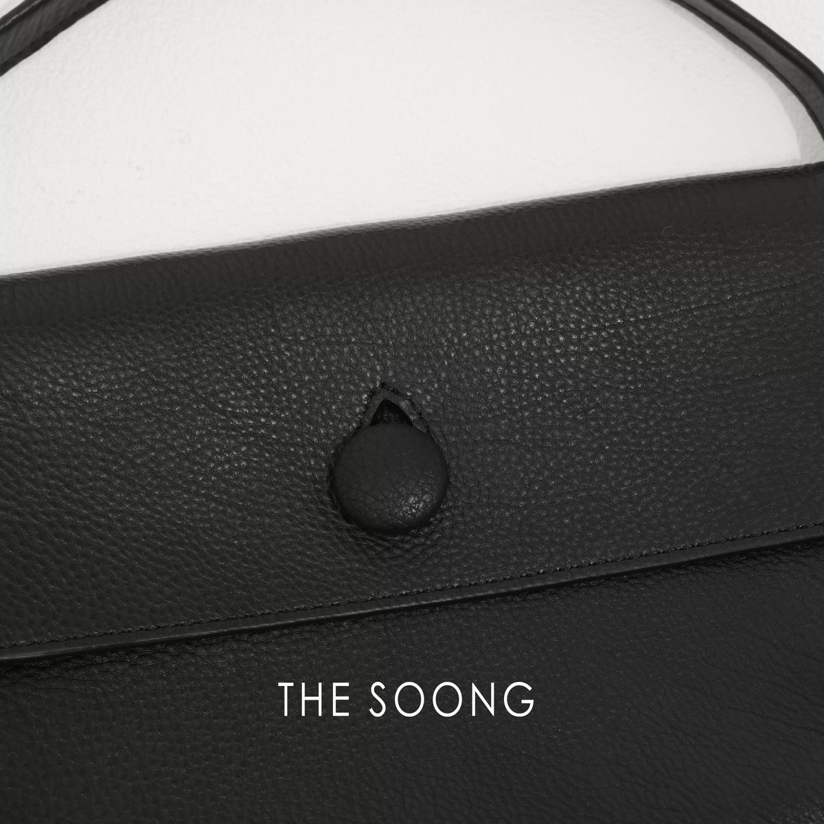 THESOONG / Button Bag Minimal Calfskin Fine Texture Versatile Handbag 8354