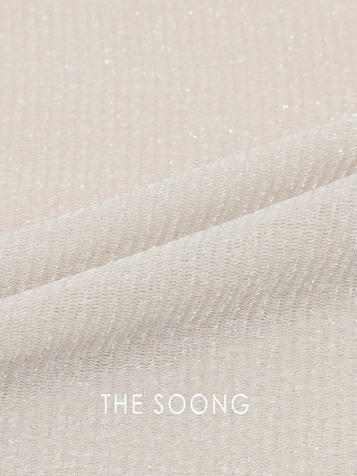 THESOONG/Sparkling Shirt Craft Dense Stitching 12-Needle Silver Thread Blend Stretch Round Neck Long Sleeve Base Shirt 8706