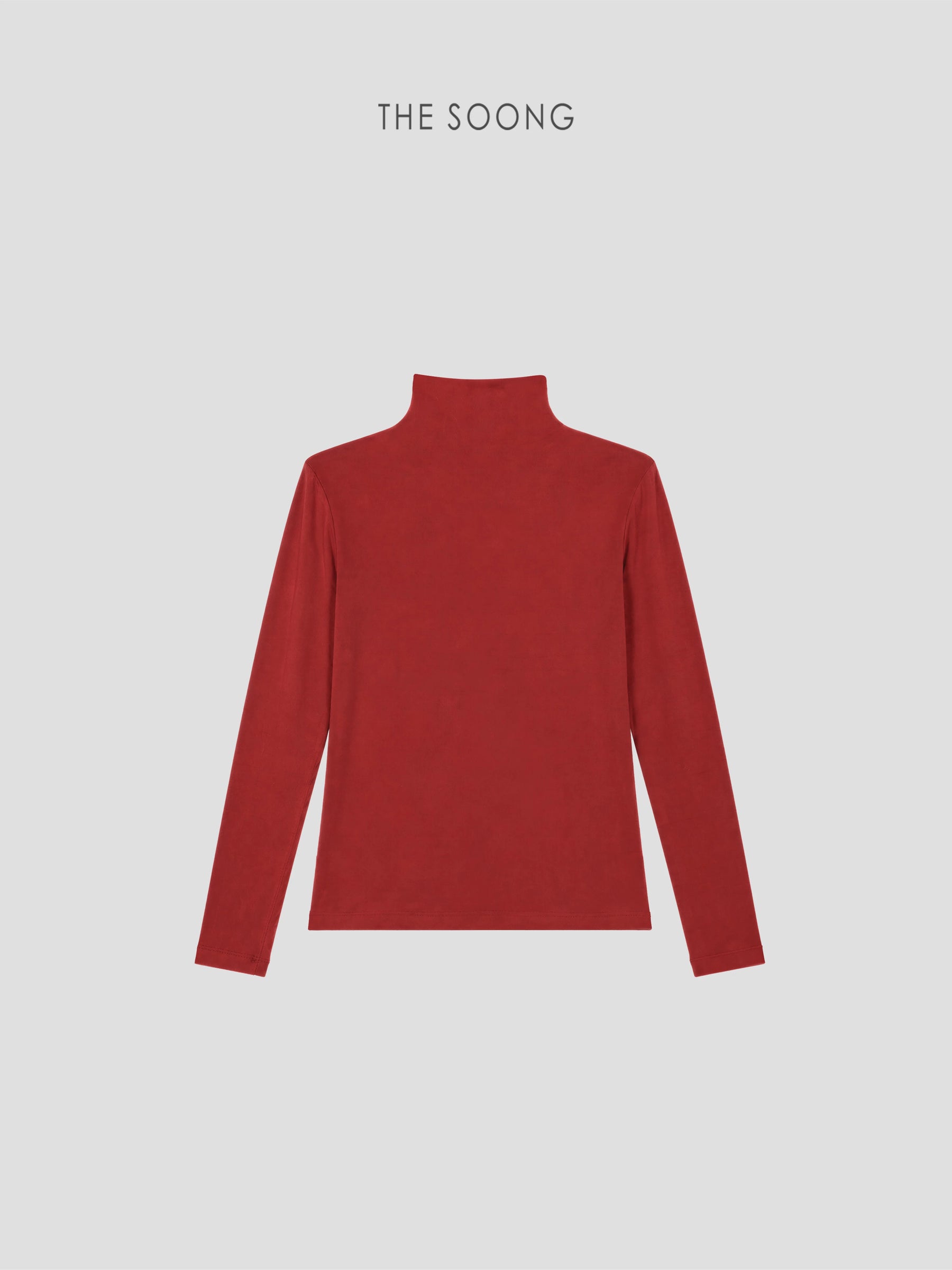THESOONG/Heating 50S high-twist cashmere-feel semi-high-neck base sweater for women 9553