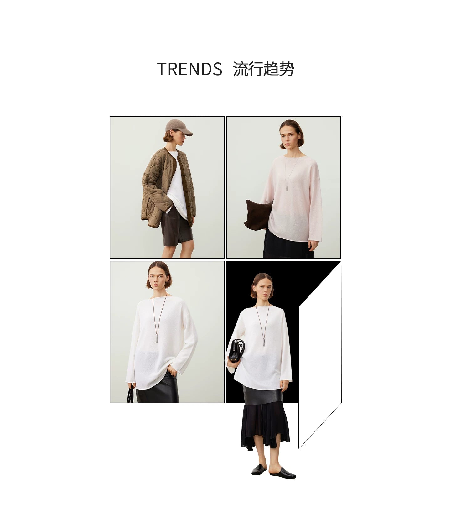 【Clearance 3】100% Pure Cashmere Kangsaini Base Shirt for Women, 226g Ultra-fine Thin Loose Lazy-fit 7585