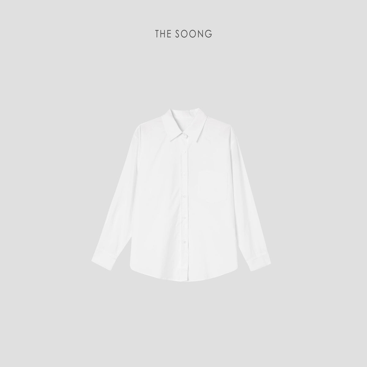 THESOONG / Casual Classic Extra Soft Washed Extra Soft Mulberry Silk Basic White Simple Versatile Shirt for Women