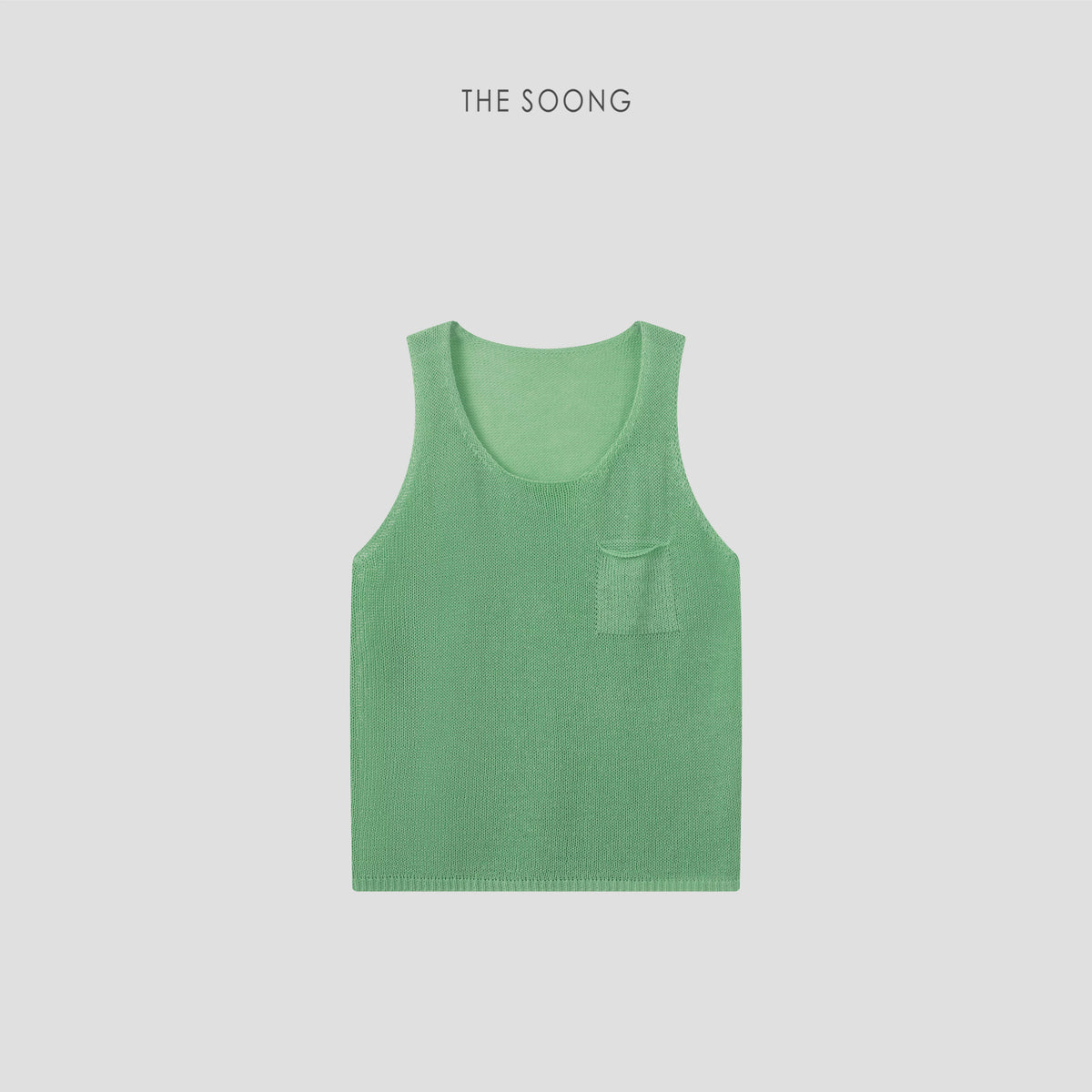 THESOONG/Soft Matte Texture, Exquisite Blended Thick-Knit Pocket Sleeveless Vest for Women 9031