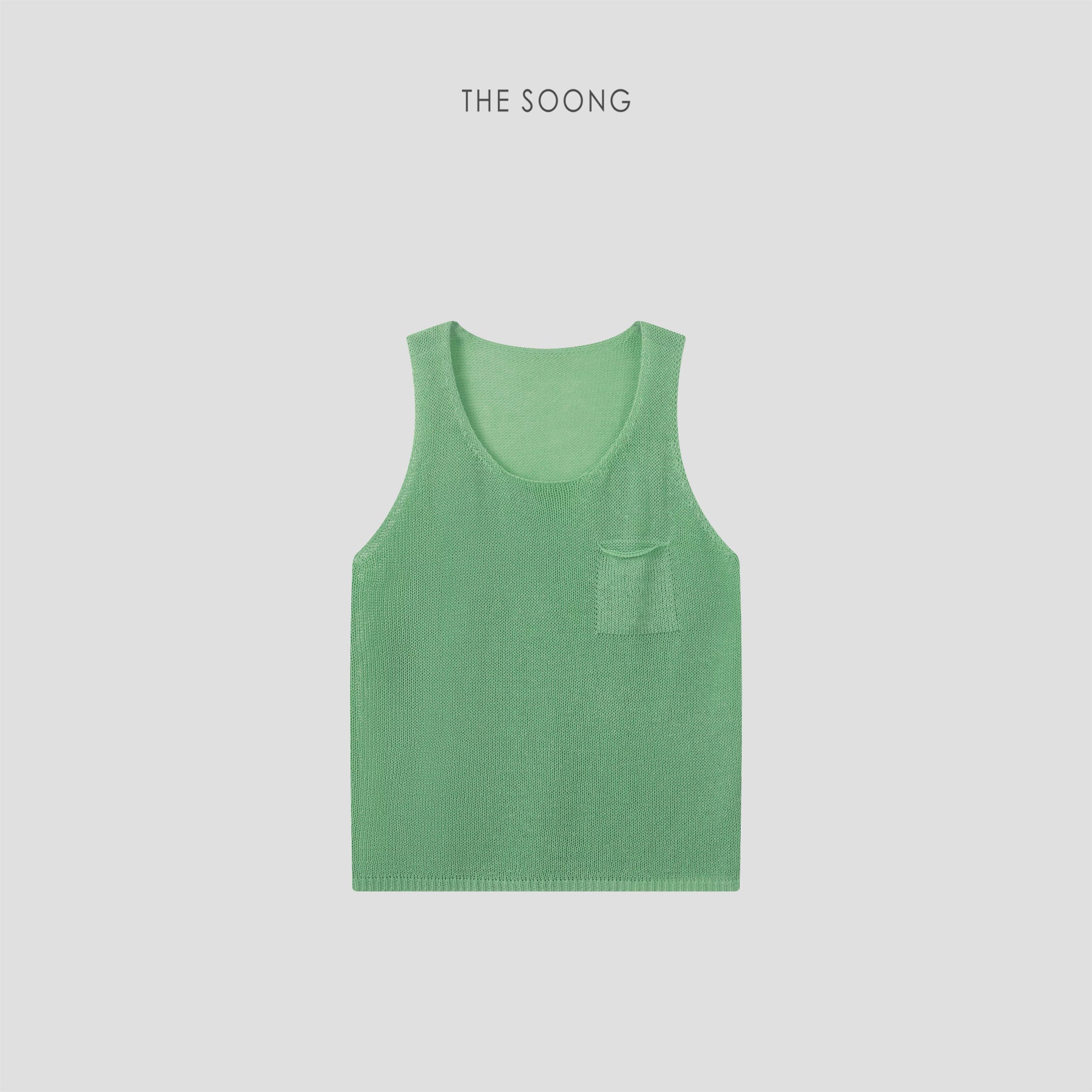 THESOONG/Soft Matte Texture, Exquisite Blended Thick-Knit Pocket Sleeveless Vest for Women 9031
