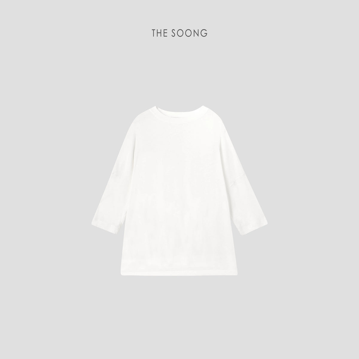 THESOONG/Relaxed with Degree Minimalist Texture Soft Breathable Oversized Loose Three-Quarter Sleeve Air-Conditioner Jacket 6682