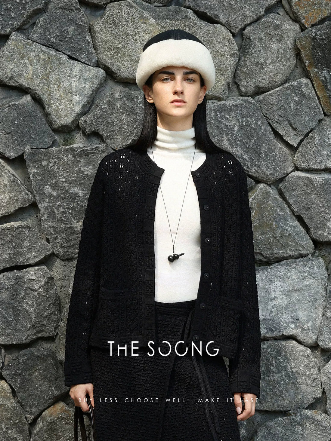 THESOONG/Handmade Crochet Early Autumn Sweater Base Shirt for Women, Chanel Knitted Cardigan Long Sleeve 7656
