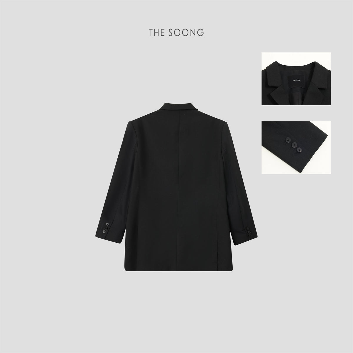 THESOONG / Timeless Silhouette Fine-Spun Wool Classic Relaxed Shaped Line Women's Blazer 7347