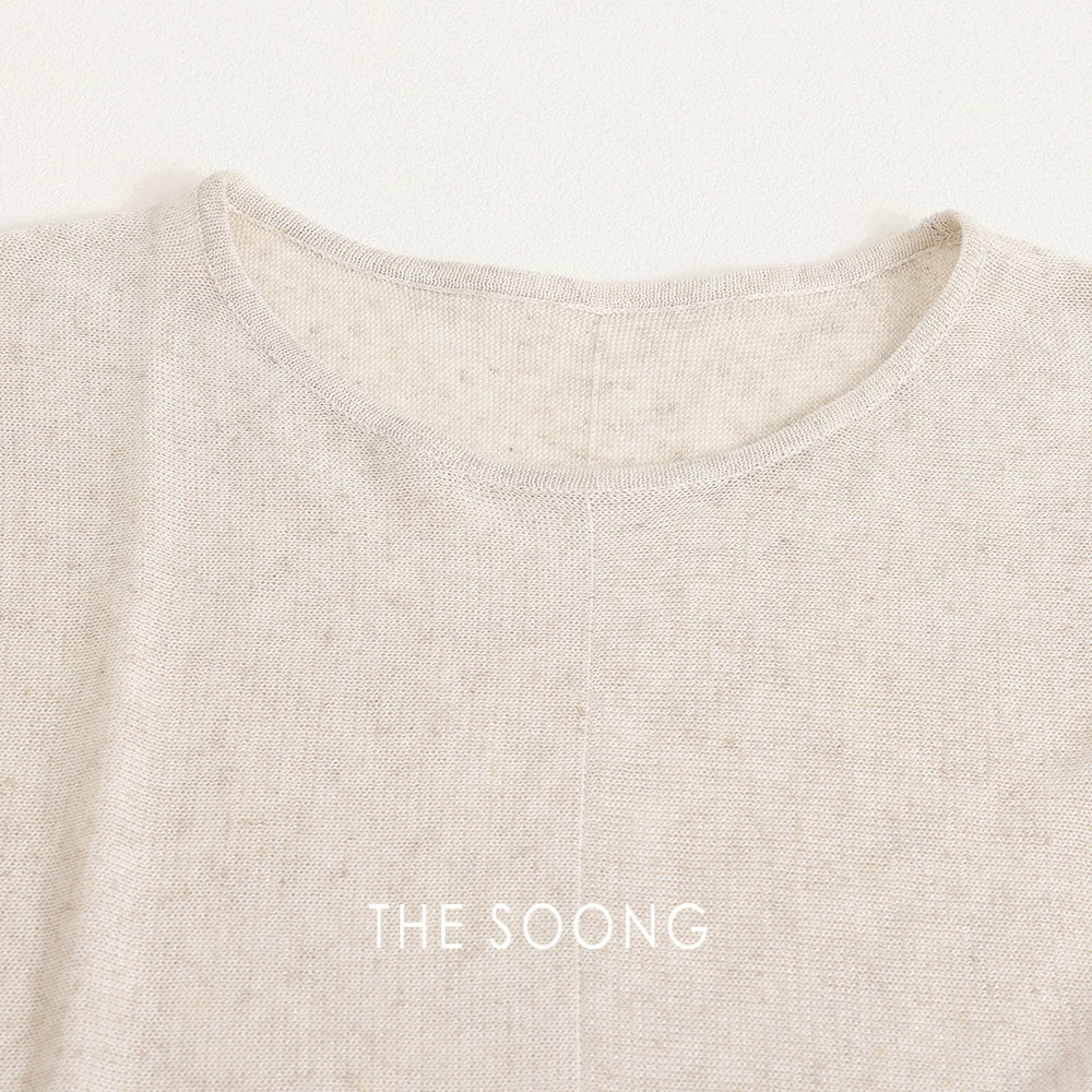 THESOONG/"Exquisite Craftsmanship" Double Stitch Reinforced Wrinkle-Resistant Non-Iron Highly Structured Loose T-Shirt 9440