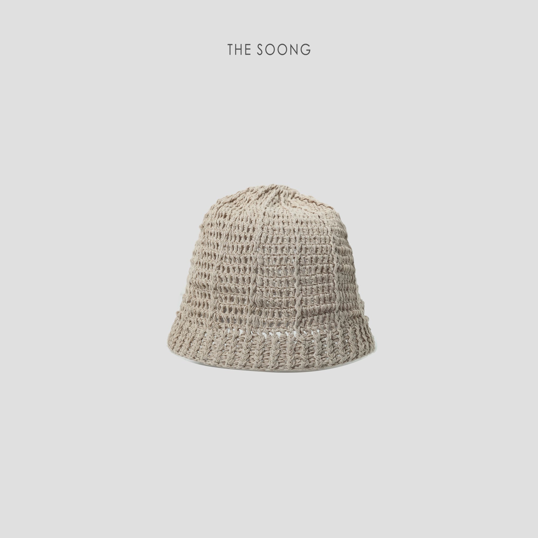 THESOONG/Pure handmade woven linen-cotton hollow versatile anti-pilling knitted hat 7260