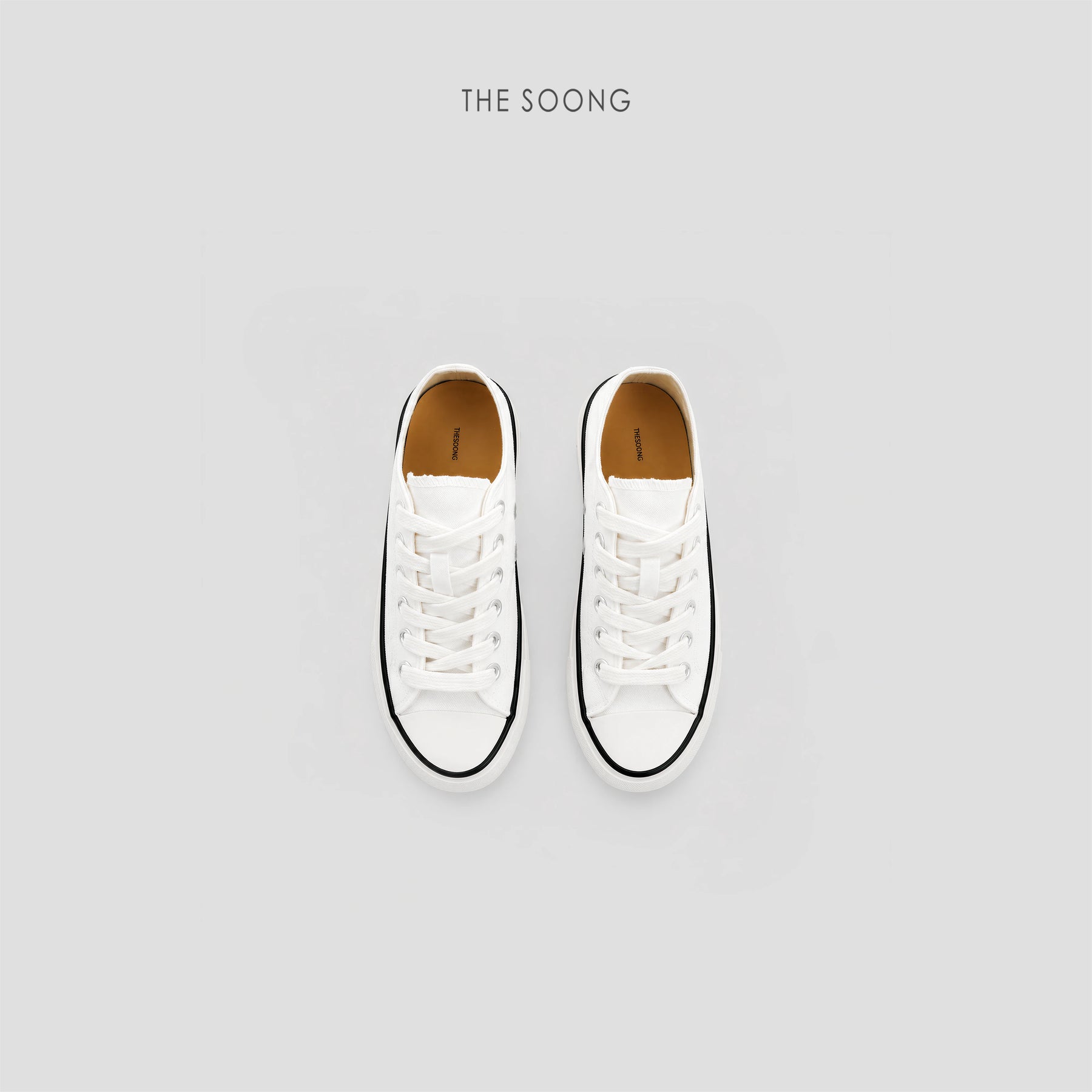 THESOONG/Comfortable Canvas Shoes High-Density Washed Low-Top Thick-Soled Canvas Shoes for Women 9295