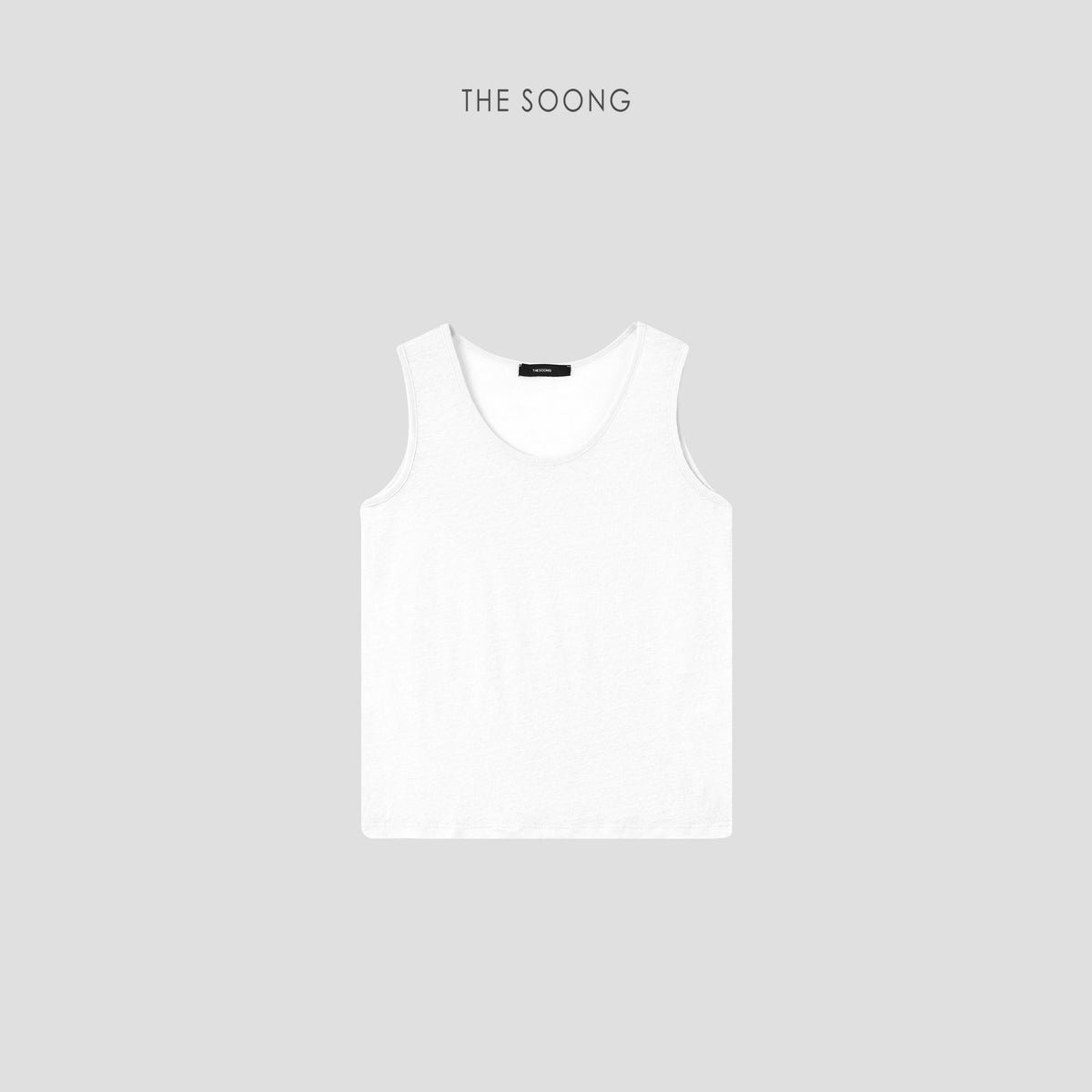 THESOONG/Foggy Light Gauze Summer Pure Linen Lightweight Breathable Texture U-Neck Thin Women's Vest 6826