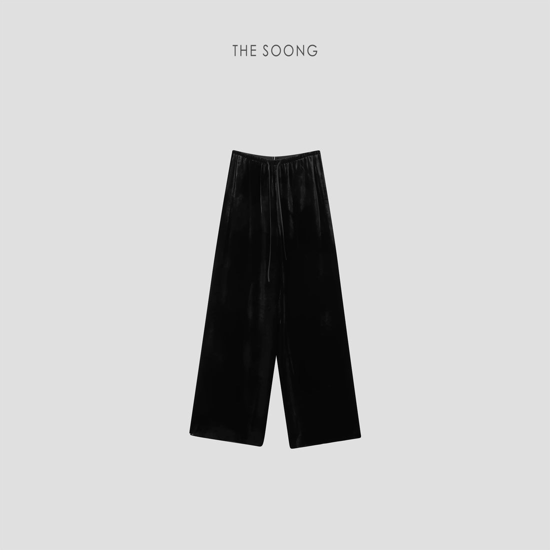 THESOONG/Shimmering 100% Mulberry Silk Heavy Velvet Mid-Waist Wide-Leg Casual Pants for Women 8687