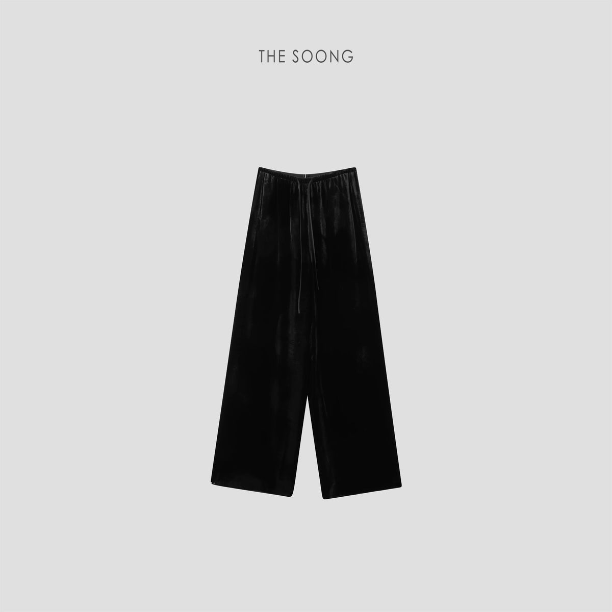 THESOONG/Shimmering 100% Mulberry Silk Heavy Velvet Mid-Waist Wide-Leg Casual Pants for Women 8687