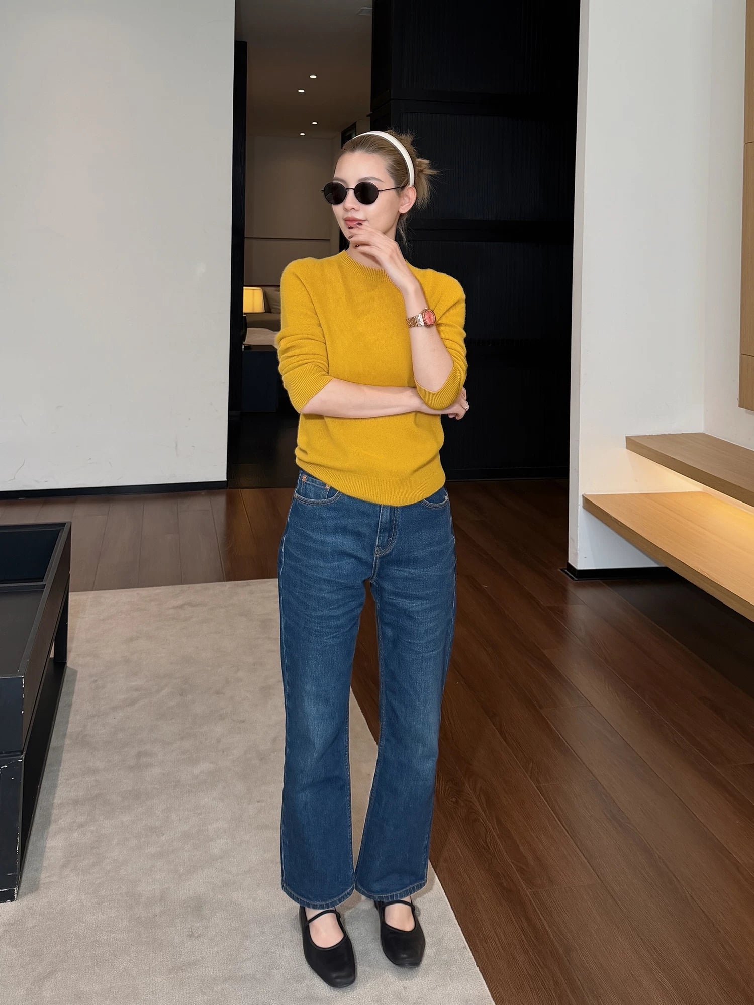THESOONG / Long-termism, 100% goat cashmere Kang Saini yarn all-cashmere sweater 9259/9257