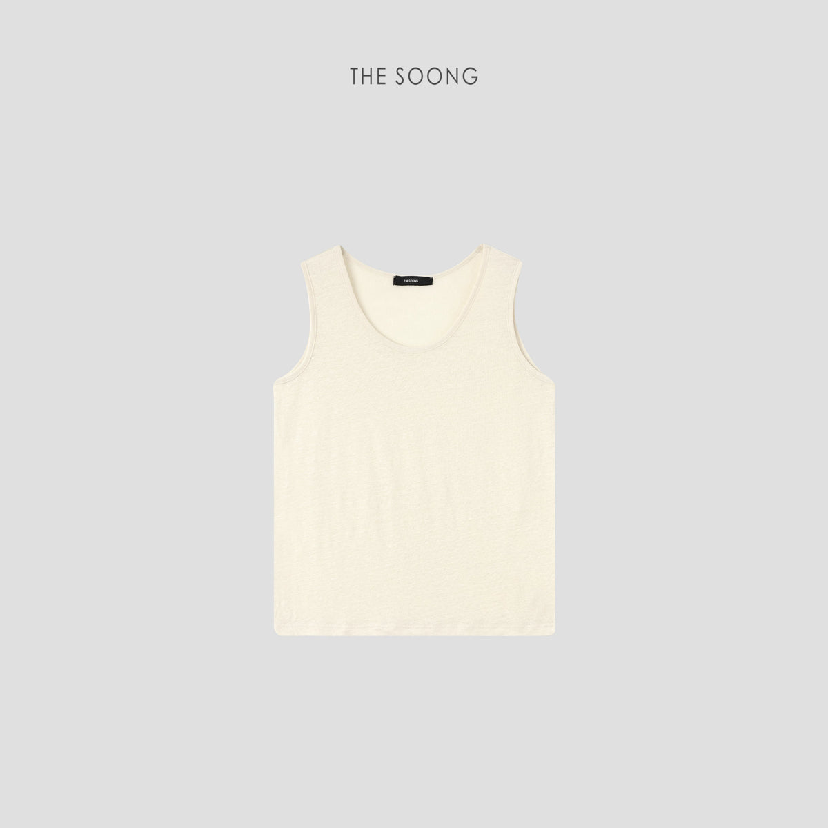 THESOONG/Foggy Light Gauze Summer Pure Linen Lightweight Breathable Texture U-Neck Thin Women's Vest 6826