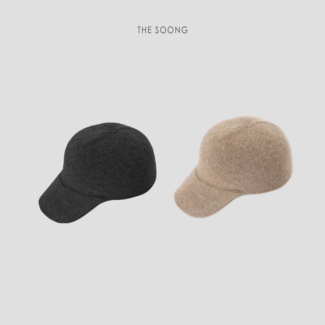 THESOONG/Alashan Chifeng Cashmere Fine High-Density Stretch Silk Knit Warm Women's Newsboy Cap 7845
