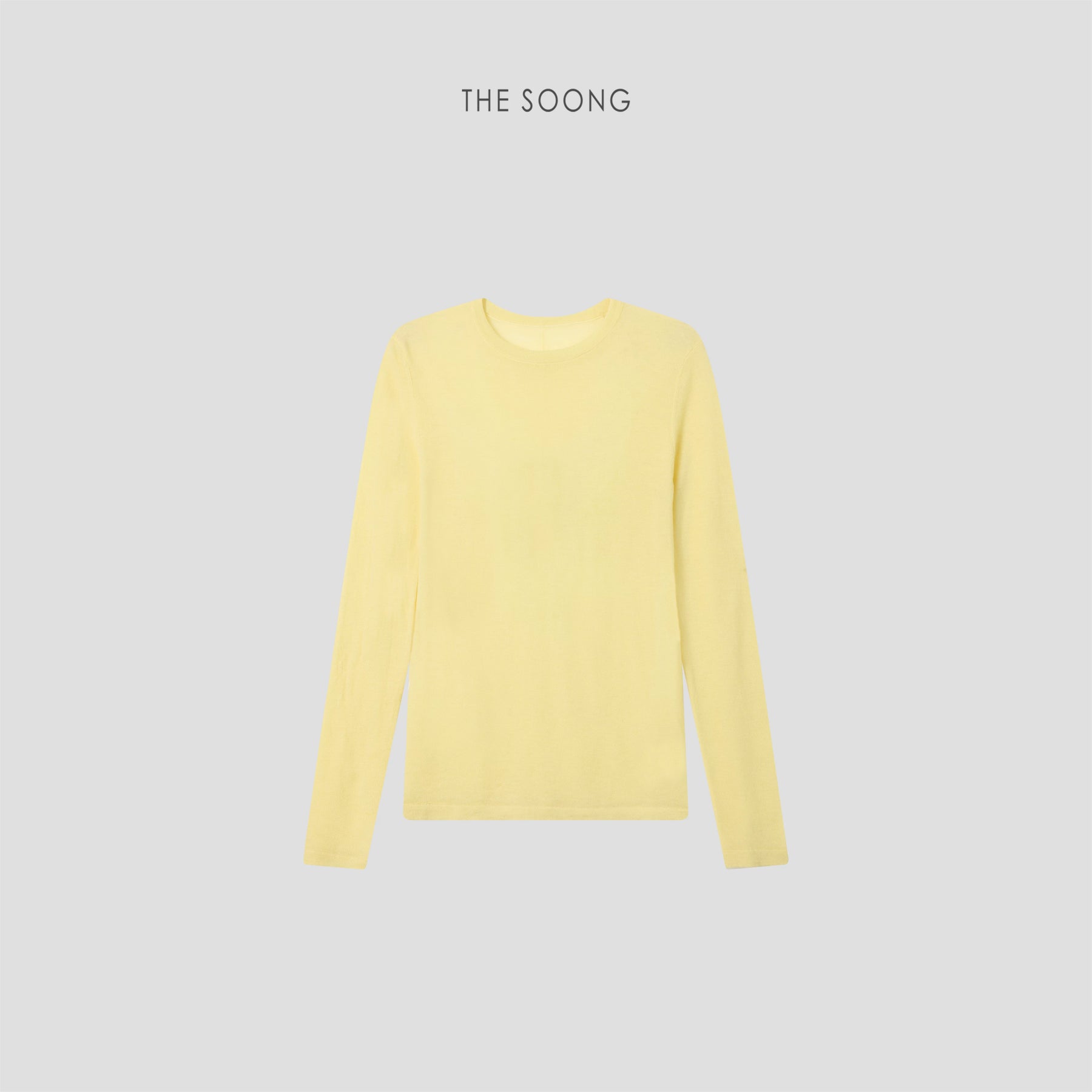 THESOONG/Simple Quality Sweater 80-Count Water-Soluble Wool Three-Strand Blended Soft Glutinous Skin-Friendly Long Sleeve Sweater for Women 9487