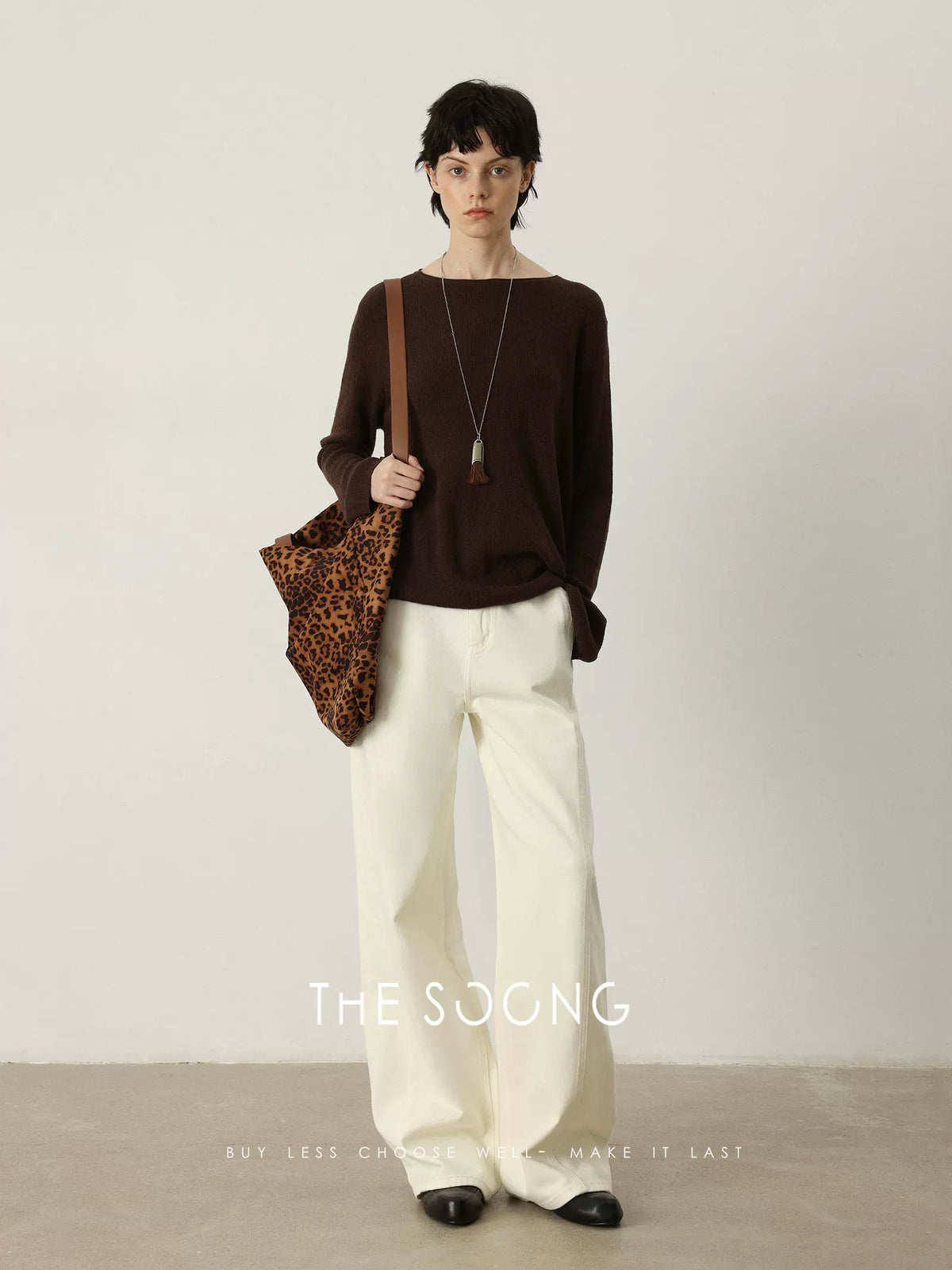 THESOONG/Bud Flower Pants Pure Cotton 11.5 Angao Milled Sand-Washed Mid-Rise Zipper Jeans for Women 6852