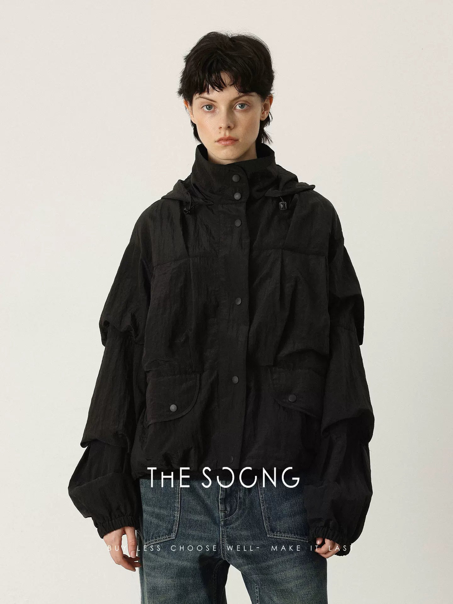 THESOONG/Early spring new classic ultra-light relaxed multifunctional hooded jacket for women 7537