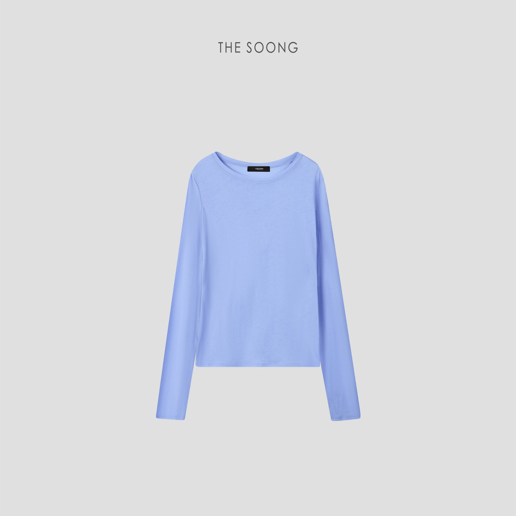 THESOONG / Lightweight Sunscreen 80s Strong Twist Cotton Misty Round Neck Stretch Sun-Protection T-Shirt for Women 7293