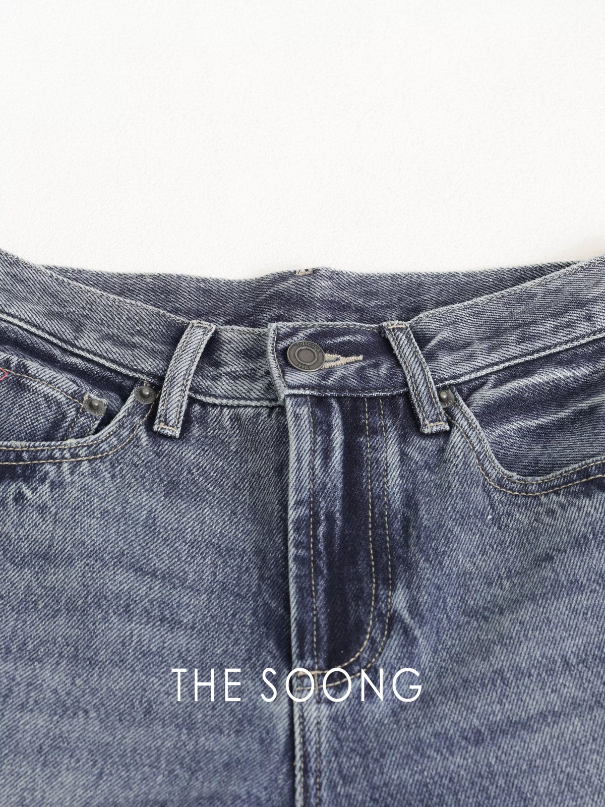 THESOONG/Stone Mill 2.0 100% Cotton Serlo Spun Fiber 13oz Vintage Washed Straight Jeans 9099