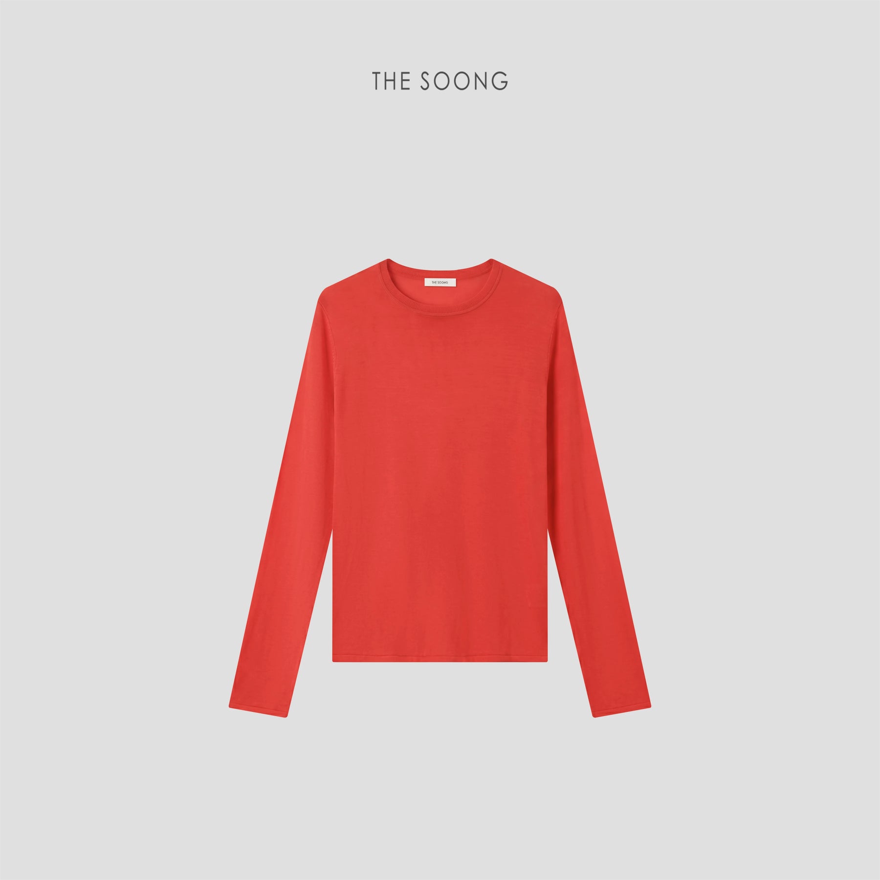 THESOONG/As Thin as Cicada Wings Summer 100% Mulberry Silk Ultra-Light Breathable Round Neck Long Sleeve T-Shirt for Women 8858