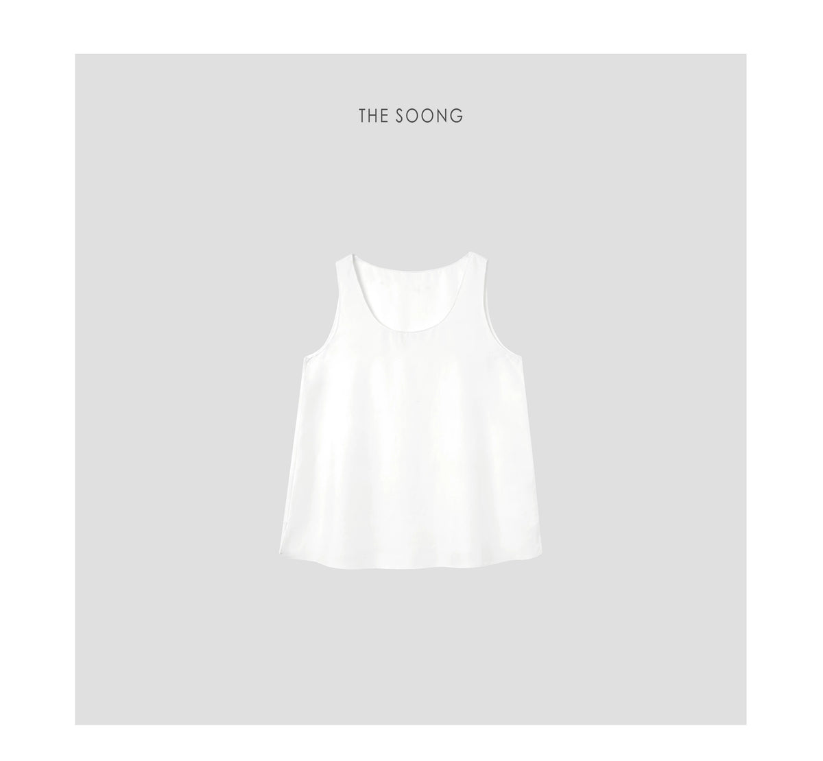 THESOONG/Whitespace Aesthetic 100% Mulberry Silk Ultra-Light Soft Crew Neck Women’s Tank Top 7169