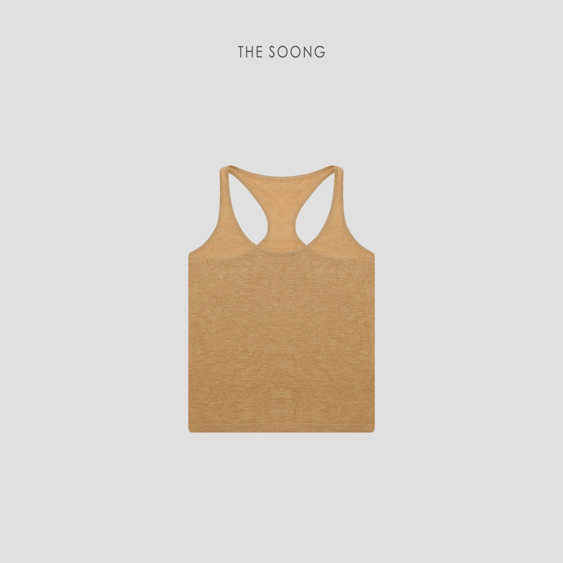THESOONG / Tank Top 48 Fine Wool Linen Sleeveless Slim Racerback Tank Top for Women 8498