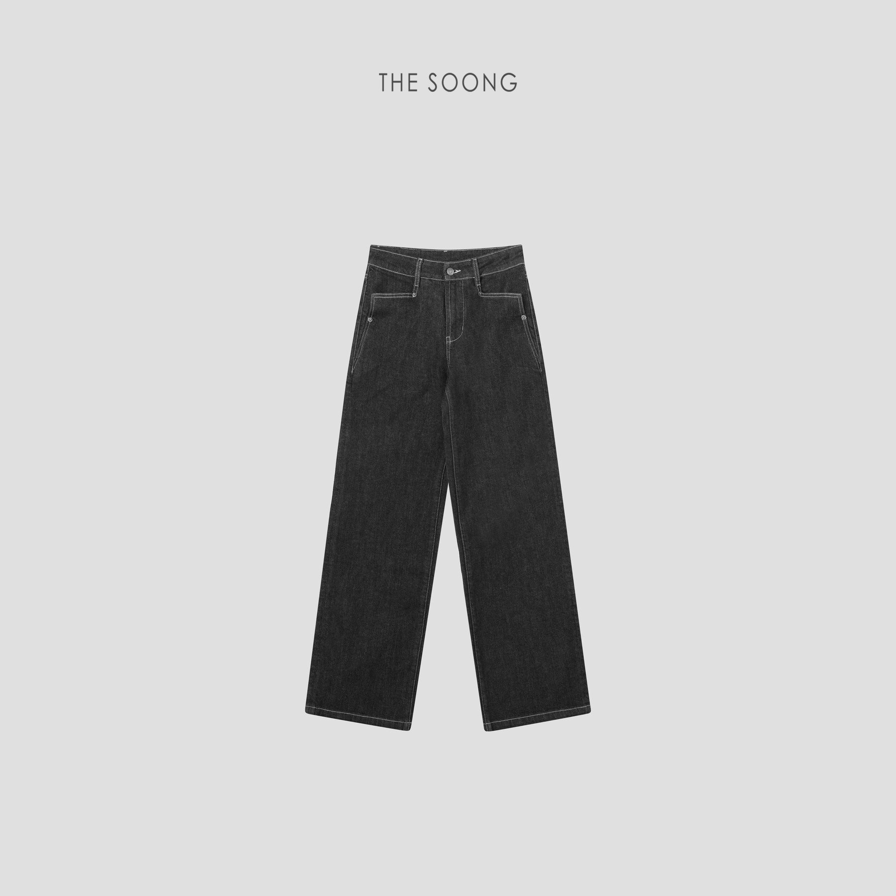 THESOONG / Yapi Aesthetic Vintage Italian Original Yarn Washed Line Sense Curved Knife Jeans 6942