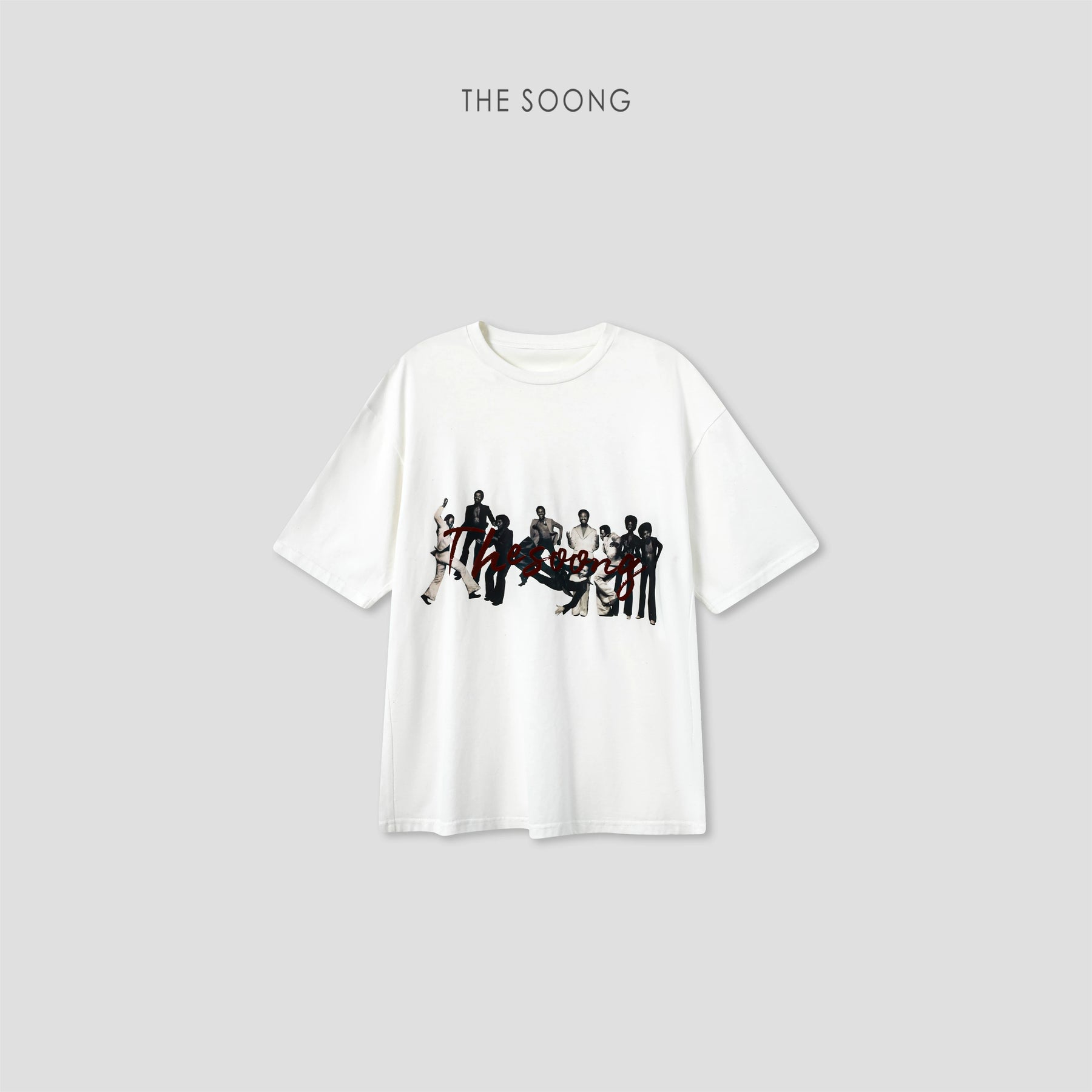 THESOONG/Artistic Expression 100% Pure Cotton Skin-Friendly Personalized Group Print Round Neck Short Sleeve T-Shirt for Women 7567