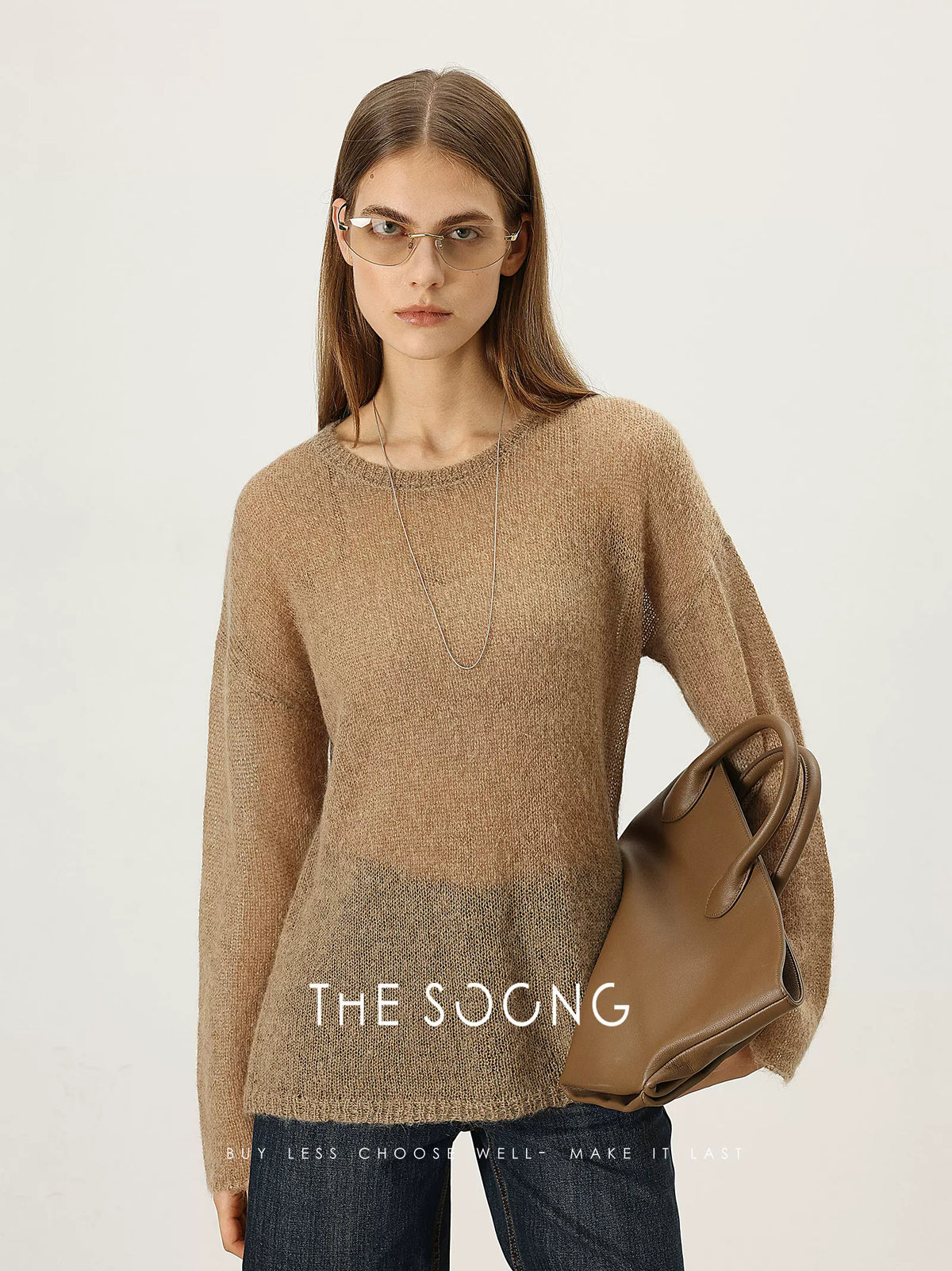 【Clearance 3】Lazy Daily Mohair wool soft and comfortable loose-fit women's crew-neck sweater 7311