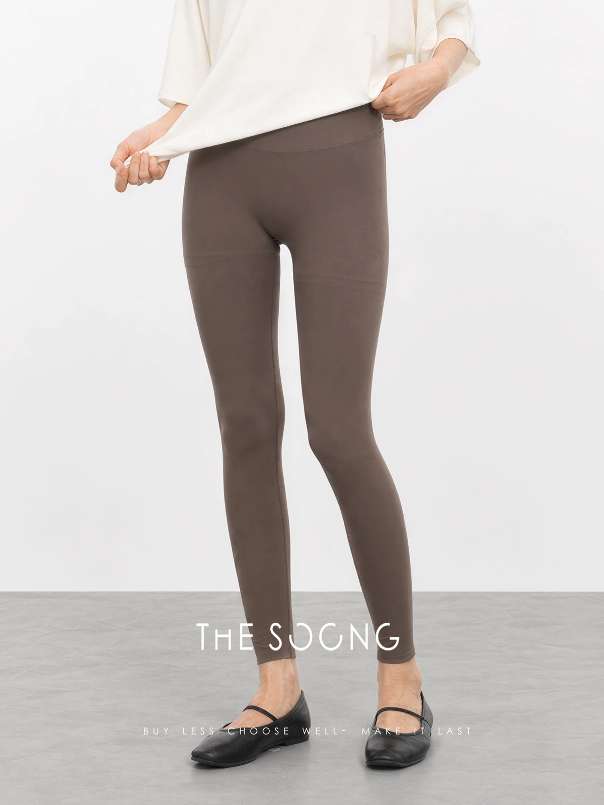 THESOONG/Ankle-length yoga pants early autumn new technology one-piece three-needle blended yoga pants Z3763