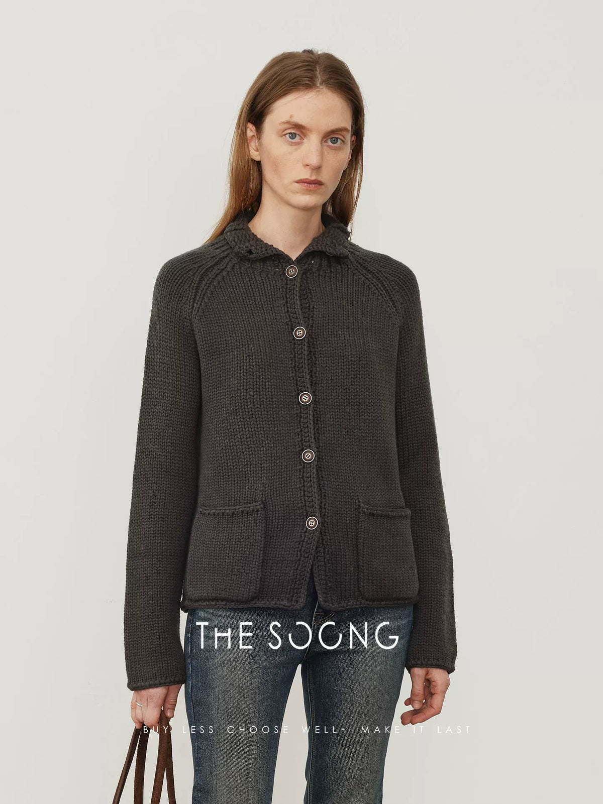 THESOONG/New Women’s Casual Relaxed Hand-Knitted Sweater Cardigan Jacket 7719