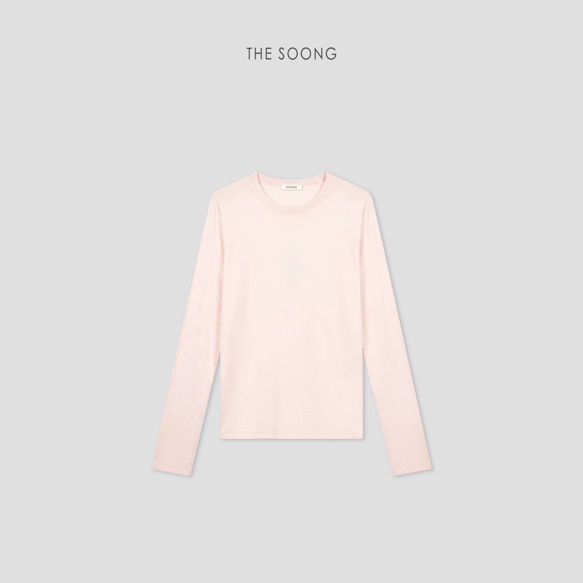 THESOONG/As Thin as Cicada Wings Summer 100% Mulberry Silk Ultra-Light Breathable Round Neck Long Sleeve T-Shirt for Women 8858