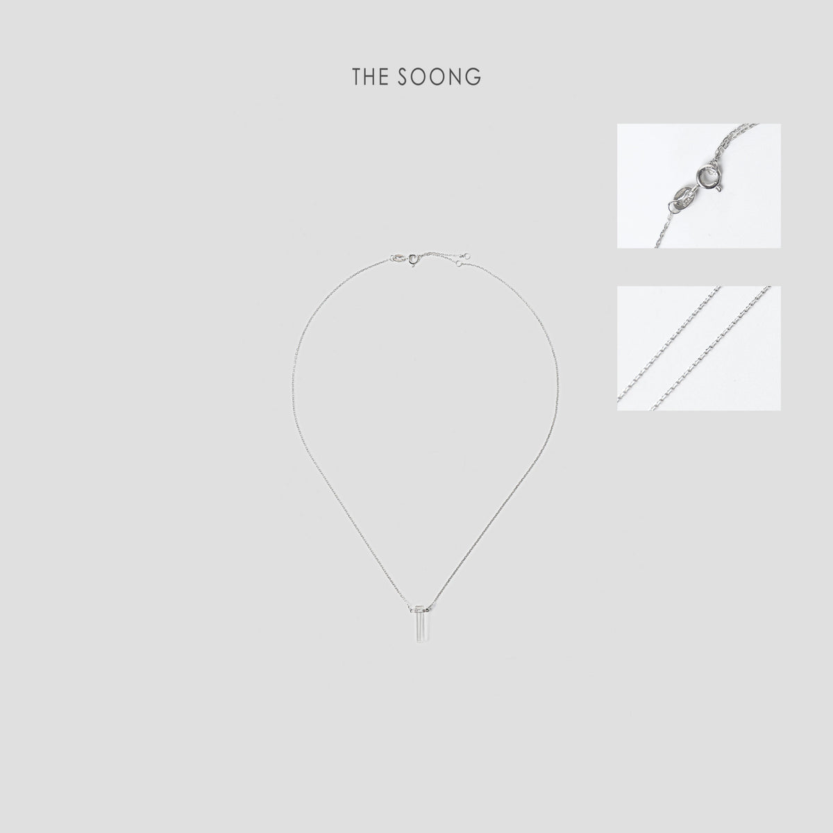 THESOONG/Crystal necklace handmade polished anti-oxidation crystal pendant necklace 6983