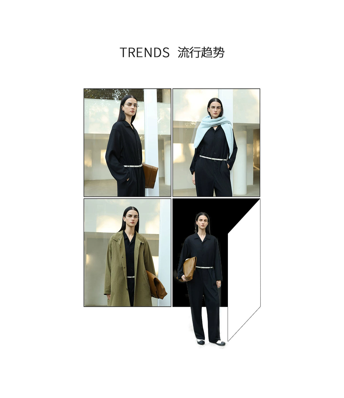 THESOONG/ 400g heavyweight wool blend jumpsuit for women, autumn polo collar set, mid-long style 7392