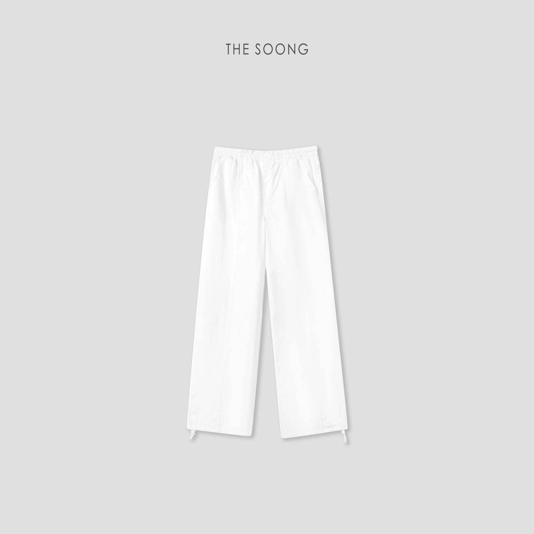THESOONG/ Cloud pants, 100% pure cotton, minimalist comfortable drape, elastic mid-rise wide-leg casual pants 7555