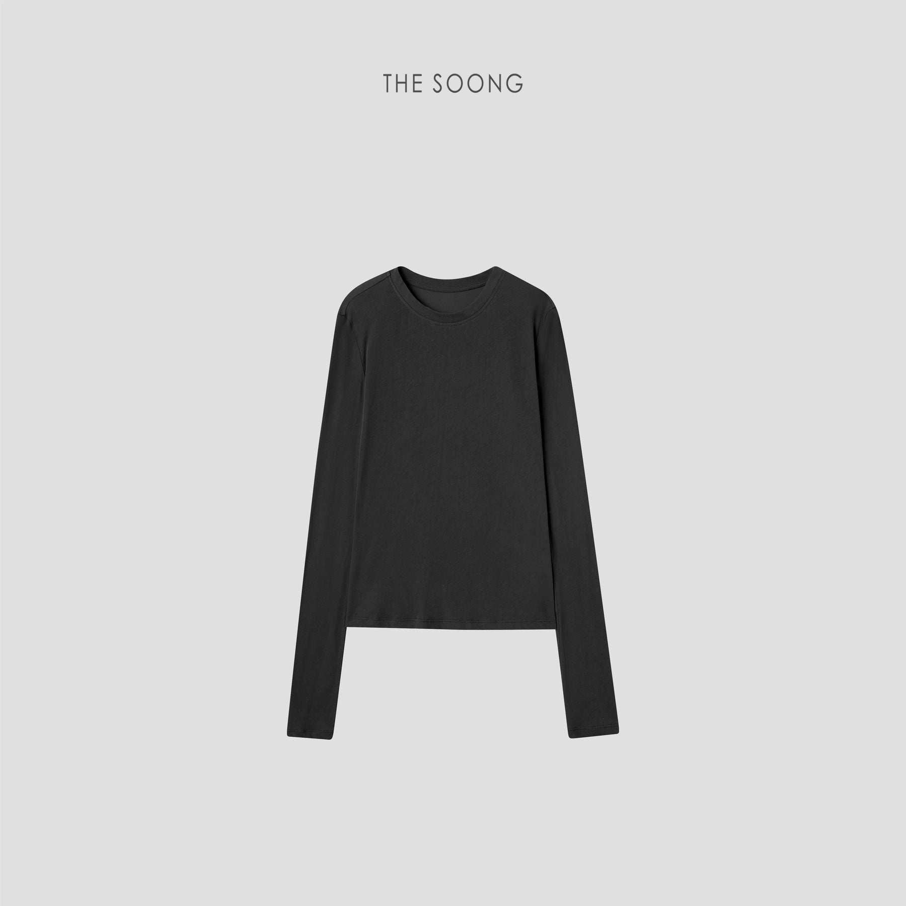 THESOONG/Skin Mask Ultra-thin Pure Cotton Straight-Cut Breathable Textured Long-Sleeve Base T-Shirt for Women 7742