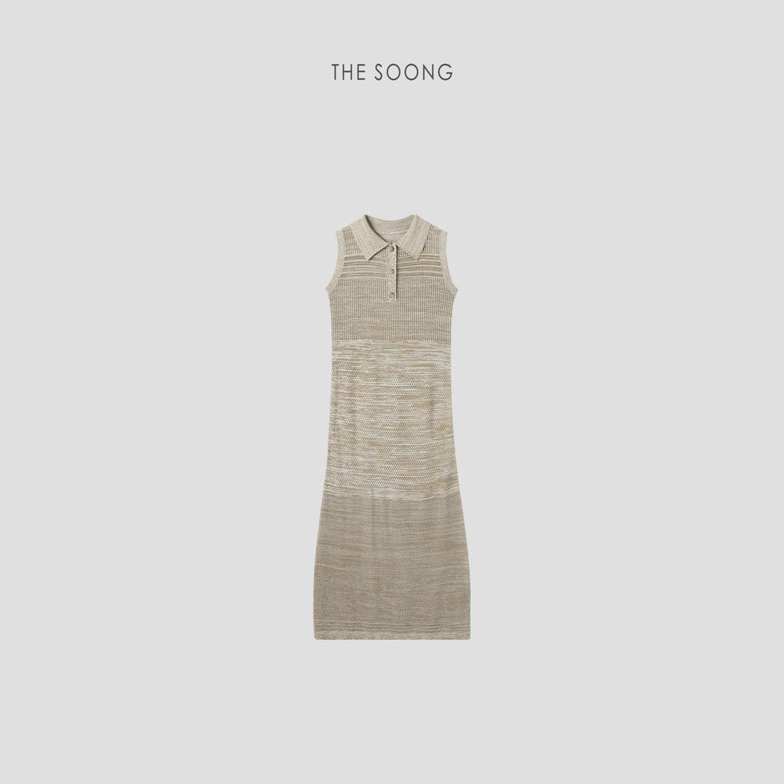 THESOONG / Vacation Dress Summer Heavy-duty Woven Yarn Breathable Dry-knit Sleeveless Dress 7059
