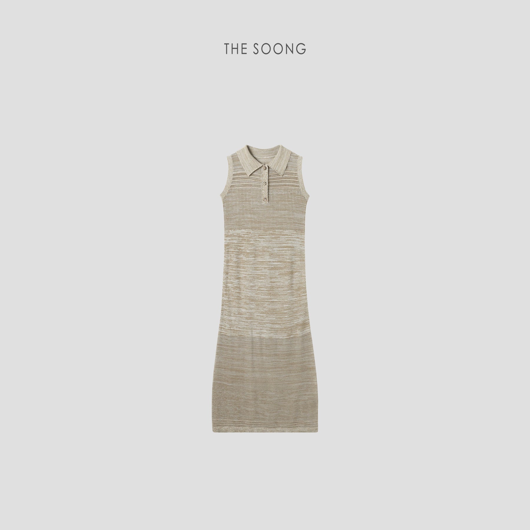 THESOONG / Vacation Dress Summer Heavy-duty Woven Yarn Breathable Dry-knit Sleeveless Dress 7059