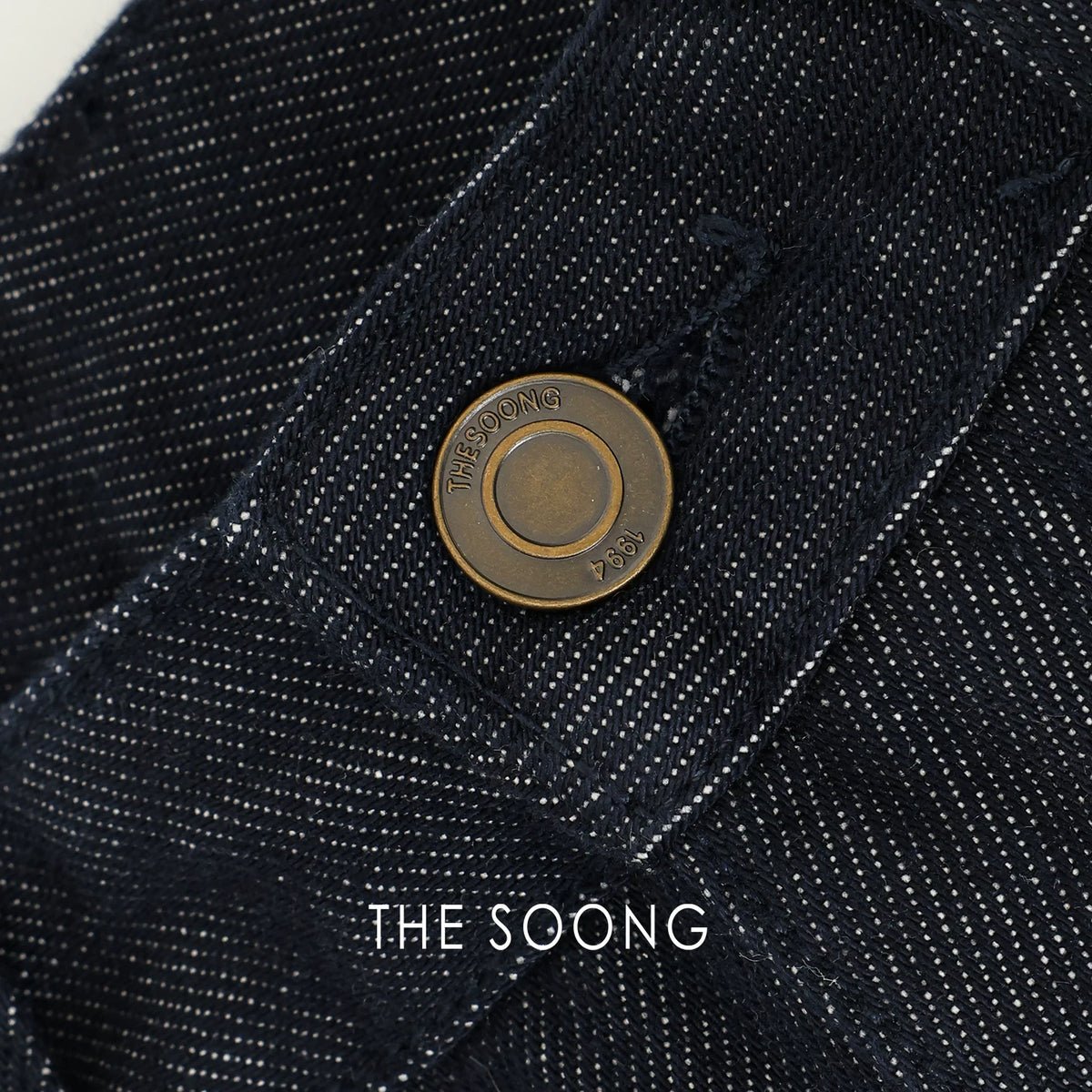 THESOONG / Indigo-Dyed Years Lenzing Cotton Enzyme Washed Soft Non-Stretch Mid-Rise Jeans for Women 7471