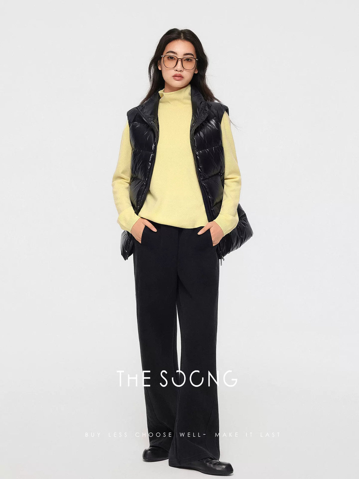 THESOONG/Skin-Like Softness High-Density Cashmere Wool Skin-Friendly Nude Feeling Half Turtleneck Sweater 8079