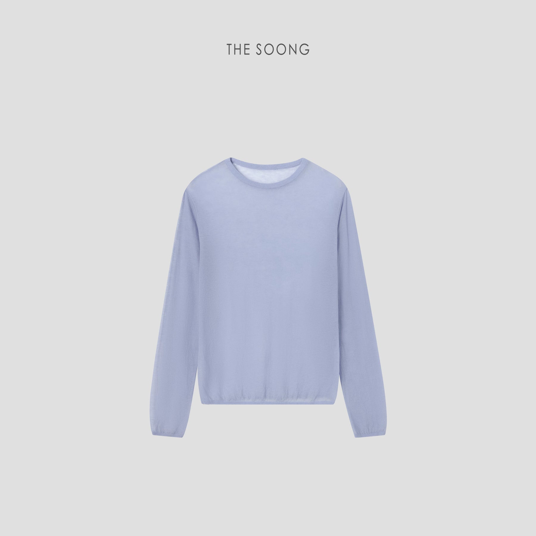 THESOONG/Four-Season Favorite 100% Merino Wool Breathable Crew Neck Long-Sleeve Knit Air-Conditioner Sweater 6638