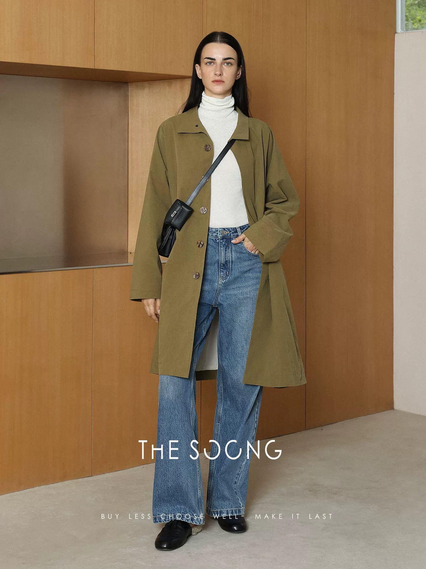 [Clearance 3] Minimalist Straight Long Coat for Women, Cardigan, Versatile Casual Loose Autumn Trench Coat 7654