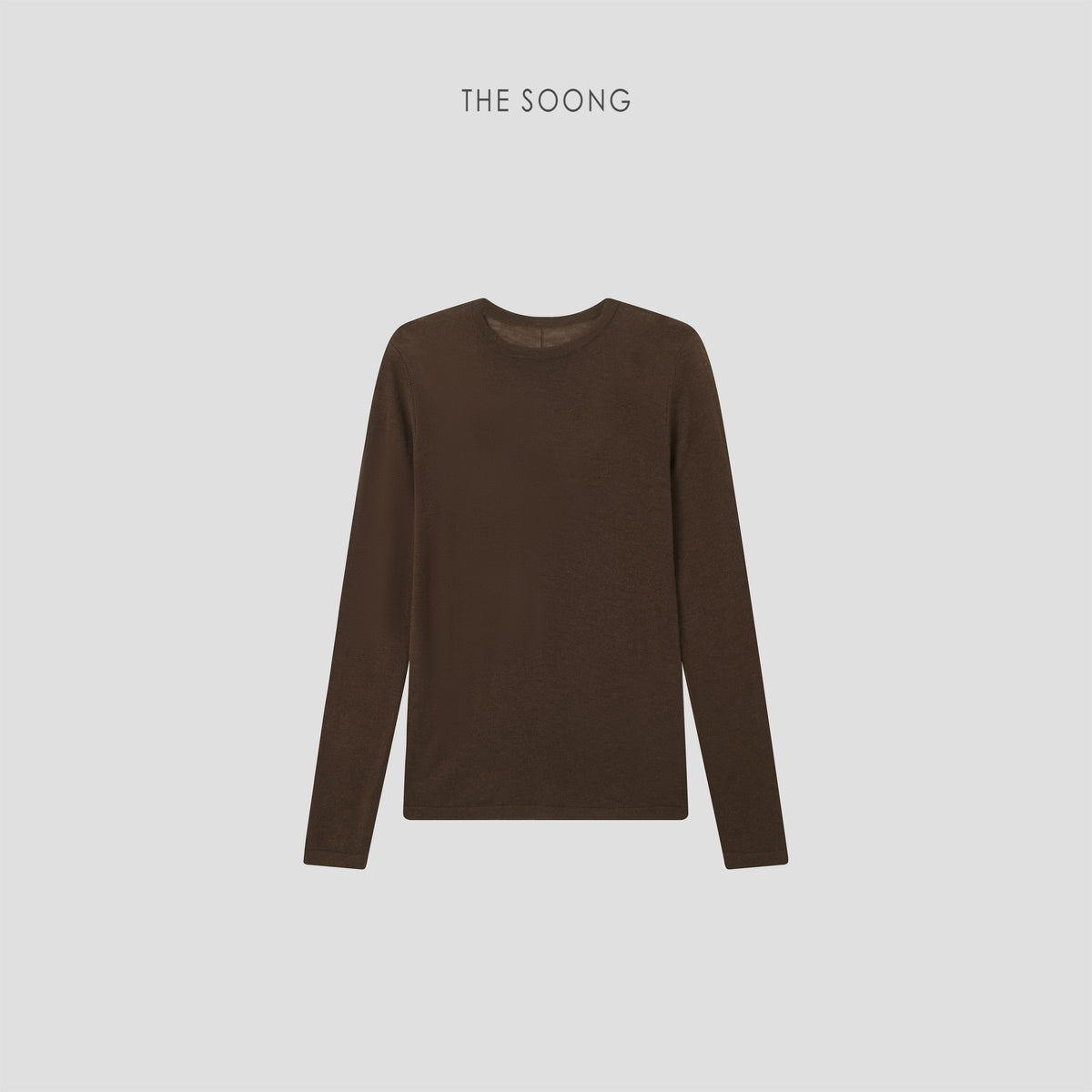 THESOONG/Simple Quality Sweater 80-Count Water-Soluble Wool Three-Strand Blended Soft Glutinous Skin-Friendly Long Sleeve Sweater for Women 9487