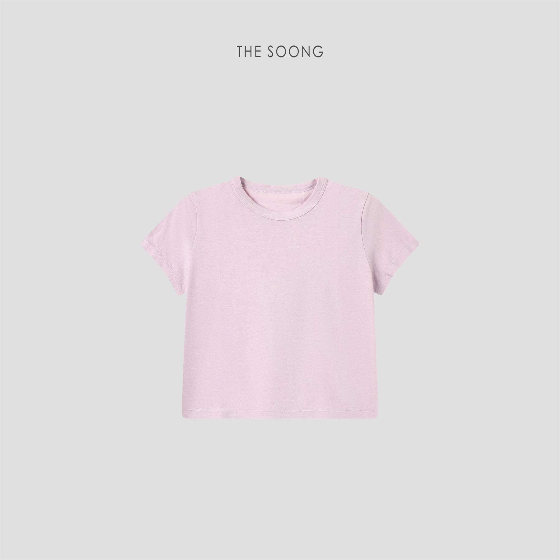THESOONG/Zero-Feeling T Imported Australian Pure Cotton High-Twist Short-Sleeve T-Shirt Slim Fit Summer Short Top for Women 8866